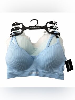 Steve Madden Support Padded Pullover  Bras Set of 3 Yoga Gym Comfortable Size M